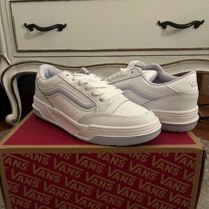 Vans Classic White and Baby Blue Low-Top Sneakers